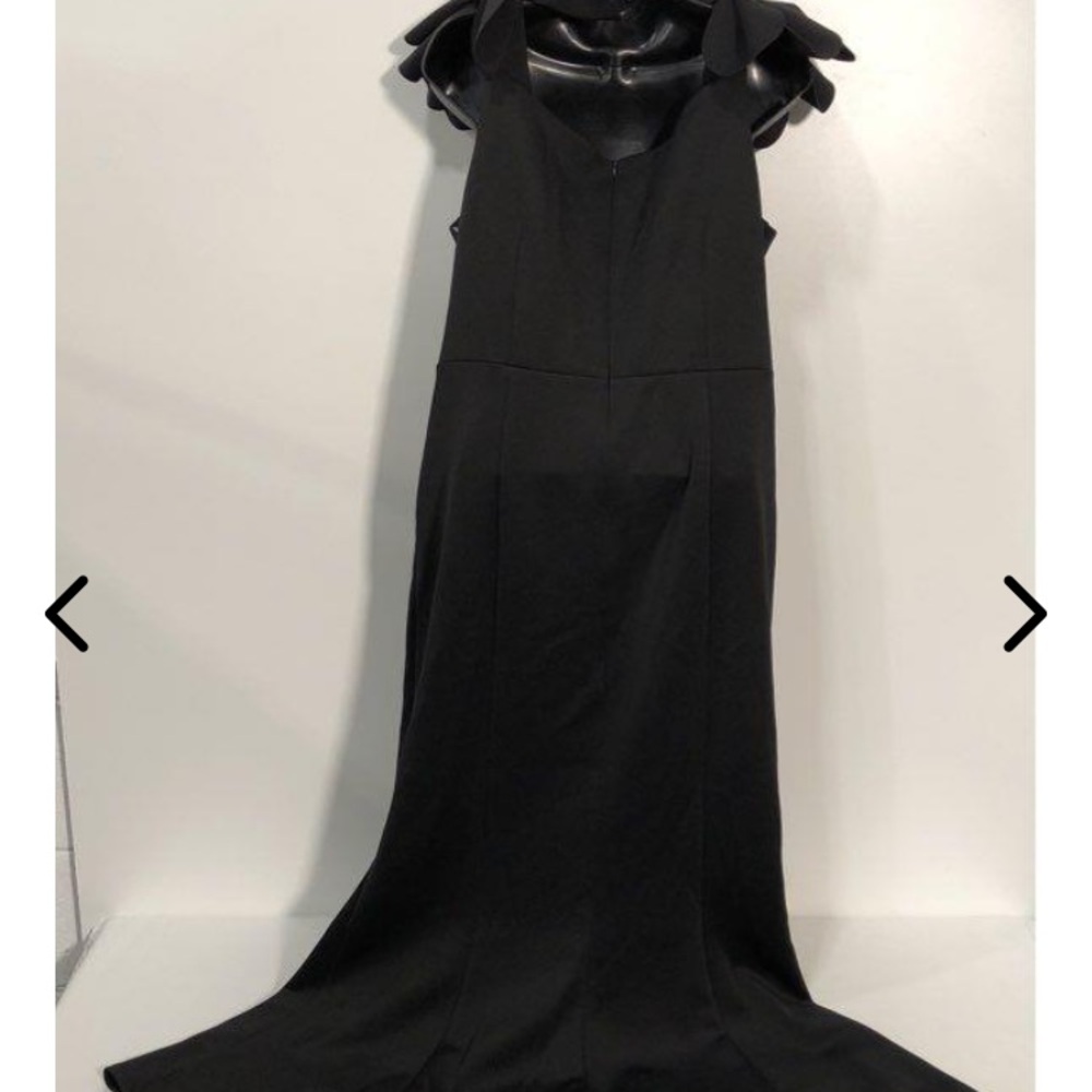 Elegant Black Evening Gown Size 16 JM Collection